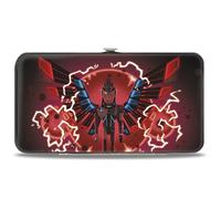 Buckle-Down Rick and Morty Portefeuille à charnière en cuir vegan pour personne Rick and Morty Phoenix Noir