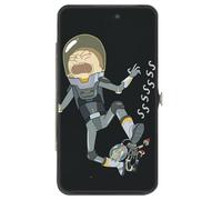 Buckle-Down Rick and Morty Portefeuille à charnière, Rick and Morty Rattlestar Ricklactica Space Snake Scène, cuir végétalien