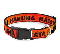 Buckle Down Roi Lion Hakuna Matata Coucher de Soleil Oranges/Plastique Noir Clip Collier