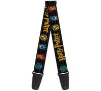 Buckle-down Sangle de guitare 34-60" HARRY POTTER Hufflepuff/Ravenclaw/Gryffindor/Slytherin Coat of Arms Black
