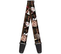 Buckle-Down Sangle de guitare - Dancing Bears Noir/multicolore - 5,1 cm de large - 73,7 à 137,2 cm de long