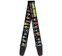 Buckle-down Sangle de guitare - DC Originals Super Héros ont les problèmes trop. les problèmes de visages/noir - 5,1 cm de large - 29-137,2 cm de long Dc originals super heroes have issues too! faces/