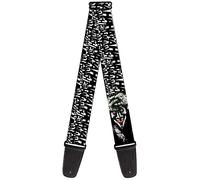 Buckle-Down Sangle de guitare Joker The Killing Blake tenant la tête Hahaha Blanc/noir 5,1 cm de large (GS-WJK072)