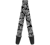 Buckle-down Sangle de guitare - La Poussière de Living II mort Noir/blanc - 5,1 cm de large - 29-137,2 cm de long