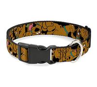Buckle Down Scooby Doo Stacked Plan Plastique Noir Clip Collier