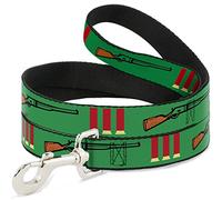 Buckle Down "Shotgun et Coquillages Vert Pet Leash, 6 'x 1/5,1 cm