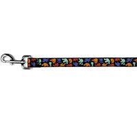 Buckle Down "Sonic Mania Sonic/Tails/Phalanges Silhouette Poses Diffuse Noir/Multicolore Pet Leash, 6 '-1 "