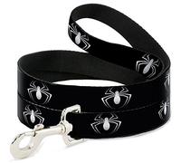 Buckle Down "Spider Logo3 Noir/Blanc Pet Leash, 6 '-1.5 "