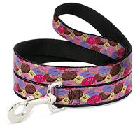 Buckle Down "Sprinkle Donuts Stacked Multi Couleur Pet Leash, 6 'x 1/5,1 cm