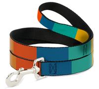 Buckle-Down Summer Essentials Color Block 2 Laisse pour animal domestique 1,2 m de long 3,8 cm de large