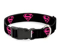 Buckle Down Superman Shield Noir/Rose Vif Clip en Plastique Collier