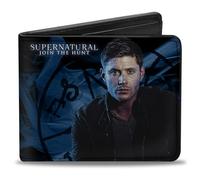 Buckle-Down Supernatural Dean Pose2/Join The Hunt Blues/Blanc Portefeuille pour Homme Multicolore 4 x 3,5