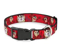 Buckle Down Tasmanian Devil Expressions Rouge Swirl Collier Clip en Plastique