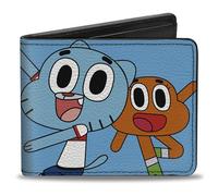 Buckle-Down The Amazing World of Gumball Portefeuille en cuir vegan avec logo et pose The Amazing World of Gumball Bleu Darwin