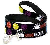 Buckle Down "The Big Bang Theory DNA/Atom/E/rayonnement Noir Pet Leash, 6 'x 3,8 cm