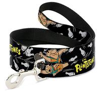 Buckle Down "The Pierrafeu Fred de Bowling Poses/quilles Noir Pet Leash, 6 'x 1/5,1 cm