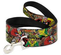 Buckle Down "Thor et Loki Poses/Retro Comic Books Stacked Pet Leash, 6 '-1.5 "
