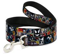Buckle Down "Venom Bande dessinée Panneaux Pet Leash, 6 '-1 "