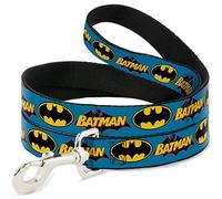 Buckle Down "Vintage Logo Batman et Bat Signal Bleu Laisse pour Chien, 6 '