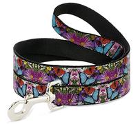 Buckle Down "Vivid Butterfly Garden Pet Leash, 6 'x 3,8 cm