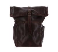 BUCKLE & SEAM sac à dos Norman Dot Leather Backpack Brown
