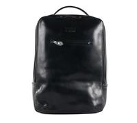 BUCKLE & SEAM Sac à dos pour ordinateur portable noir en cuir - Leon New Stripes Leather Backpack 296237