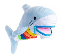 Buckle Toys - Bruce Shark en peluche - Montessori Activit d'apprentissage jouet de voyage pour les tout-petits - Dvelopper la motricit et la r