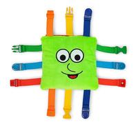 Buckle Toys Buster - Toddler Early Learning Basic Life Skills Children's Plush Travel Activity