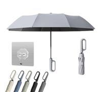 Buckle Umbrella Automatic Resistance,Automatic Umbrella Creative Ring Buckle,Ring Buckle Umbrella,Small Folding Umbrella for Travel,Portable Umbrella for Men and Women for Rain & Sun(Gray,105 cm/41.3