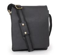 Bucklestone - Grand Sacoche Homme Cuir - Sacoche Bandoulière - Sac de Travail - Petit/Moyen - Messenger Bag A- Bandoulière Réglable - Warwick - Noir