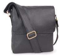 Bucklestone - Petit Sac Bandoulière en Cuir - Sacoche Travail Homme - Messenger Bag Avec Bandoulière Réglable - Dublin - Noir