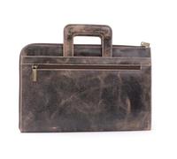 Bucklestone - Porte Document A4 Cuir Homme - Conférencier Zippé avec Bloc-notes - Compartiment Tablette - Poignée Rétractable - Westminster - Marron