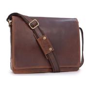 Bucklestone - Sac Besace Homme Cuir - Sacoche Ordinateur 15 Pouces - Messenger Bag - A4 Sac de Travail Moyen - Bandoulière Réglable - LANCASTER - Marron