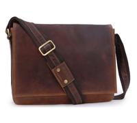 Bucklestone - Très Grand Sac Besace Homme Cuir - Sacoche Ordinateur 17 Pouces - Messenger Bag - Sac de Travail - Bandoulière Réglable - CHESTER - Marron