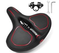 BUCKLOS Extra Wide Comfort Bike Seat Cushion for Men Women - Bicycle Big Soft Foam Padded Seats for Exercise Bike/Peloton/Ebike/Stationary Bike/Spin Bike