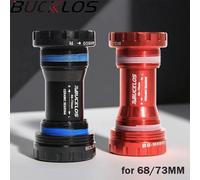 BUCKLOS roulement en céramique BB68 support de pédalier de vélo pour SHIMANO BSA 68 support de pédalier fileté BB 68/73 24mm manivelle de vélo de route vtt BB High-quality -Black