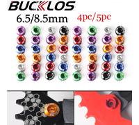 BUCKLOS - vis de plateau de vélo en alliage d'aluminium, pour pédalier simple/double, 6.5mm, 8.5mm, 5 pièces, 4 pièces 5PC 8.5mm-Bleu