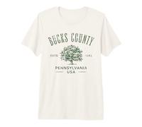 Bucks County PA Souvenir Vintage Vieilli T-Shirt Haut de Gamme