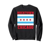 Bucktown Chicago Illinois Flag Loop 773 312 Plat à Pizza Profond Sweatshirt