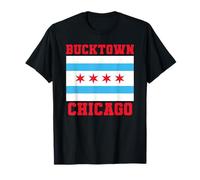 Bucktown Chicago Illinois Flag Loop 773 312 Plat à Pizza Profond T-Shirt