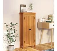 Bucmath Armoire 50 x 22 x 110 cm, chêne massif, 5 étagères, étagère sur pied robuste pour salon, bureau, couloir, espace de rangement polyvalent