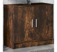 Bucmath Armoire de salle de bain en chêne fumé 63 x 29 x 55 cm, matériau dérivé du bois, avec espace de rangement, facile d'entretien, résistante à l'humidité, durable