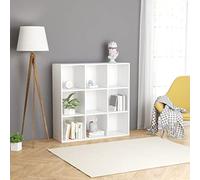 Bucmath Bibliothèque blanche 98 x 29 x 97,5 cm, en matériau dérivé du bois, 9 compartiments, organiseur cube moderne, pour étagère et rangement de clos, étagères de rangement polyvalentes pour