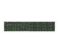 Bucmath Brise-vue pour balcon - Avec feuilles - Vert foncé - 400 x 75 cm - Résistant aux intempéries - Résistant aux UV - Pour balcon, terrasse et jardin - Motif feuilles de pommes de terre - Facile à