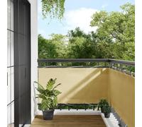 Bucmath Brise-vue pour balcon - Couleur sable - 75 x 500 cm - Résistant aux UV - Résistant au vent - En polyester Oxford - Pour l'intimité et une protection durable sur la terrasse, le balcon, le