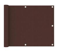 Bucmath Brise-vue pour balcon, marron, 75 x 500 cm, tissu Oxford, imperméable, résistant aux UV, coupe-vent, fixation facile, protection de la vie privée pour balcon, jardin, terrasse