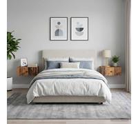 Bucmath Cabinet de Chevet Mural 2 pcs Bois Ancien 49 x 34,5 x 20 cm Meuble appoint avec tiroir Rangement étagère Niche pour Chambre lit Salon Bureau entrée dortoir Nuit