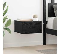 Bucmath Cabinet de Chevet Mural chêne Noir en Bois d'ingénierie 35 x 35 x 20 cm avec tiroir, Table Chevet pour Chambre lit Salon Bureau entrée dortoir, Rangement Discret et