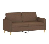 Bucmath Canapé 2 Places Marron en Tissu résistant 140 cm Largeur siège avec Cadre métallique Robuste pour Salon séjour Bureau Studio Design Moderne Confortable et Durable