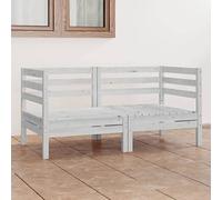 Bucmath Canapé de jardin 2 places en pin massif - Meuble d'extérieur modulaire pour jardin et terrasse - Meuble de terrasse robuste - Idéal pour la détente et les conversations